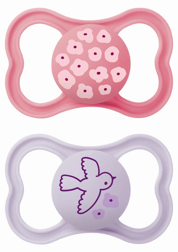 MAM Supreme Πιπίλες Ροζ & Μωβ για Βρέφη 0-6 Μηνών – 2 Τεμάχια